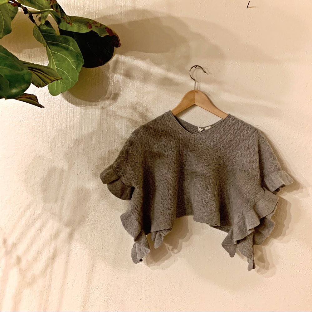 Anthropologie | Moth Ruffle Crop-Top